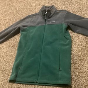 Columbia Fleece Youth Large Green/ Gray